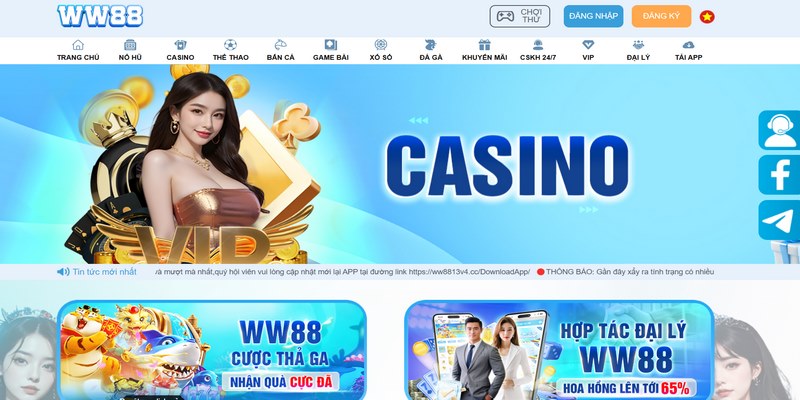 Casino WW88 với những thông tin tổng quan